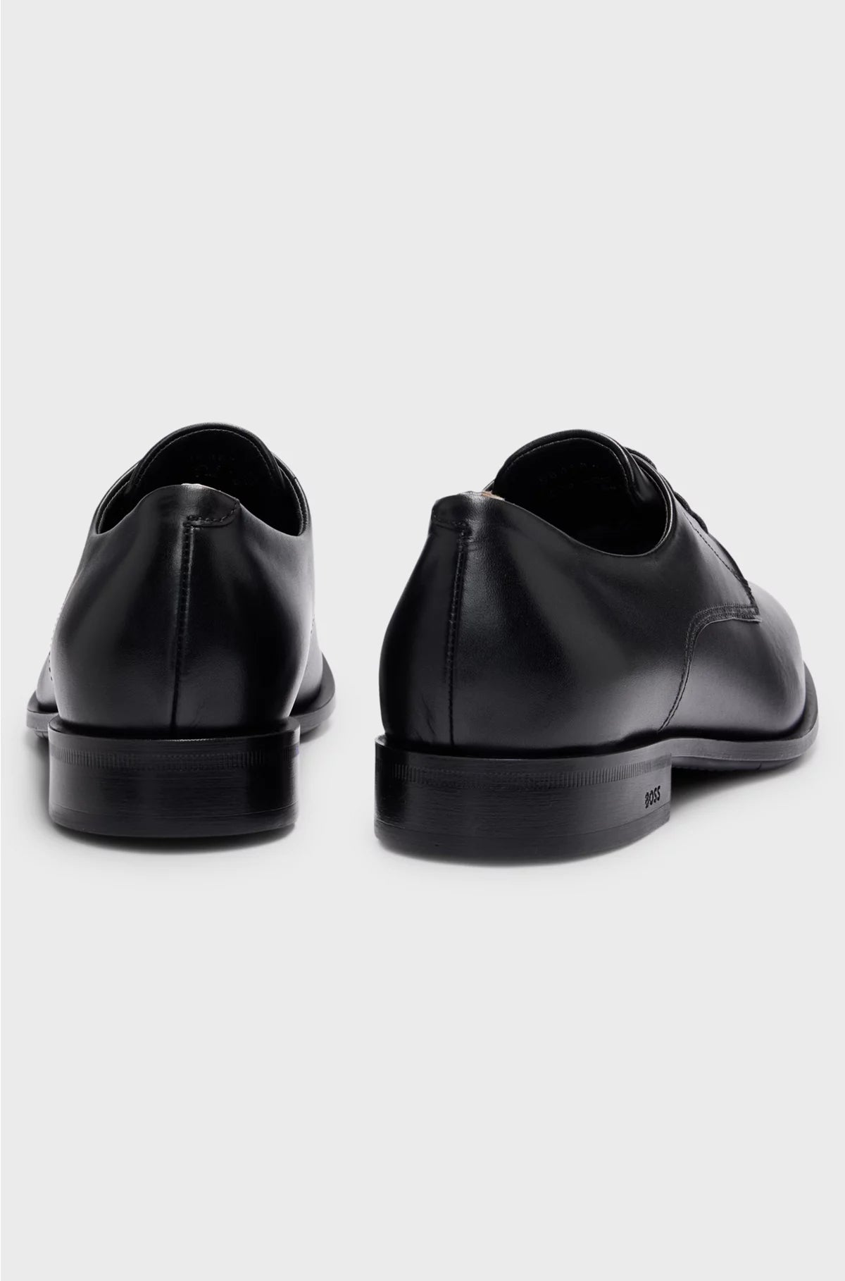 LEATHER DERBY SHOES WITH SIGNATURE TRIMS
