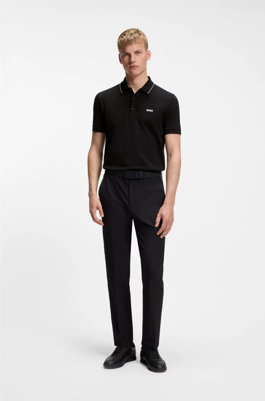 COTTON-PIQUE SLIM-FIT POLO SHIRT WITH TONAL LOGO
