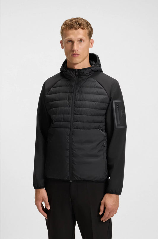 WATER-REPELLENT JACKET WITH ZIPPED SLEEVE POCKET