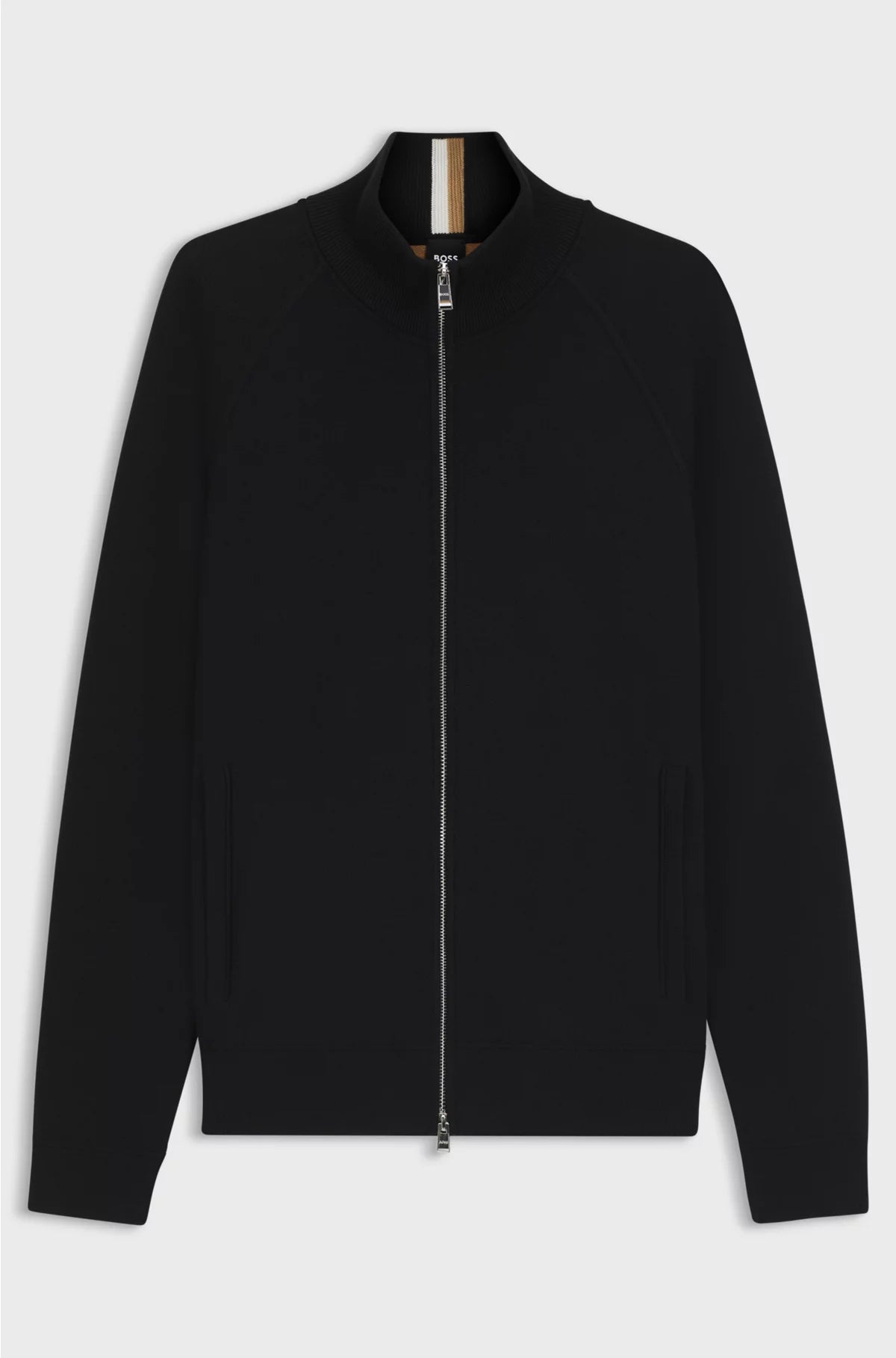 ZIP-UP CARDIGAN IN COTTON AND VIRGIN WOOL