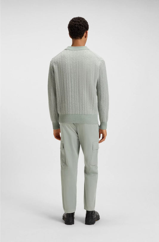 CARGO TROUSERS IN STRETCH-COTTON SATIN