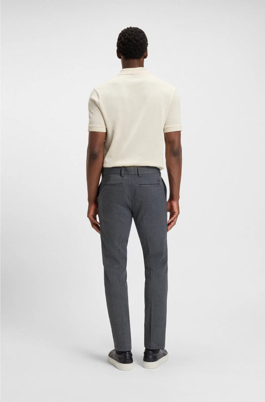 SLIM-FIT TROUSERS IN BRUSHED HERRINGBONE