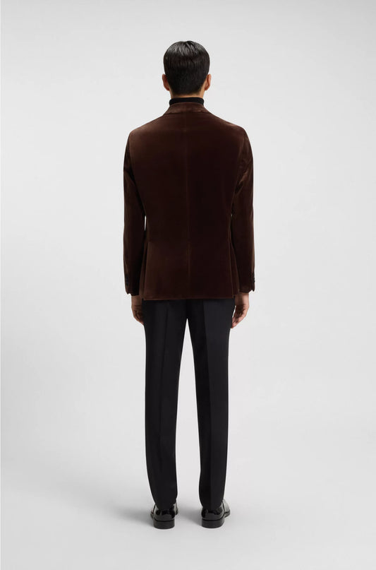 SLIM-FIT TUXEDO JACKET IN COTTON VELVET
