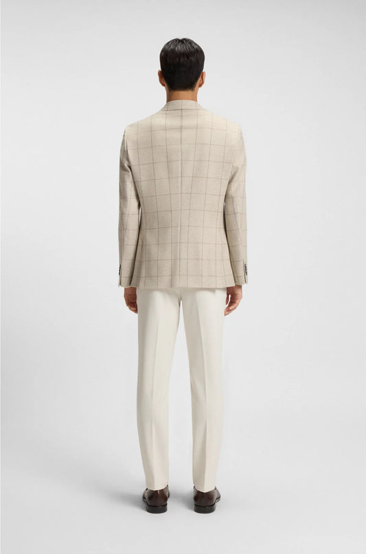 REGULAR-FIT JACKET IN A CHECKED WOOL BLEND