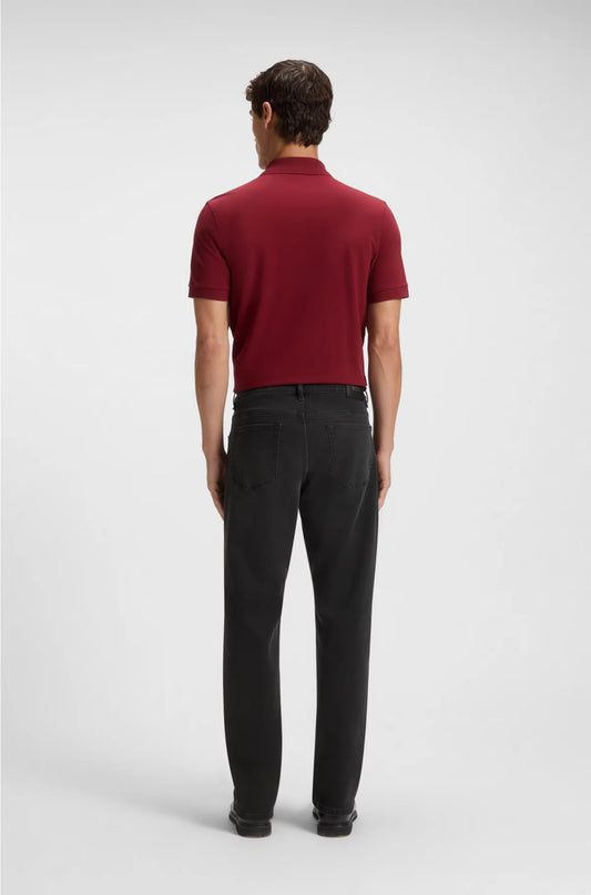 RELAXED-FIT JEANS IN BLACK STRETCH DENIM