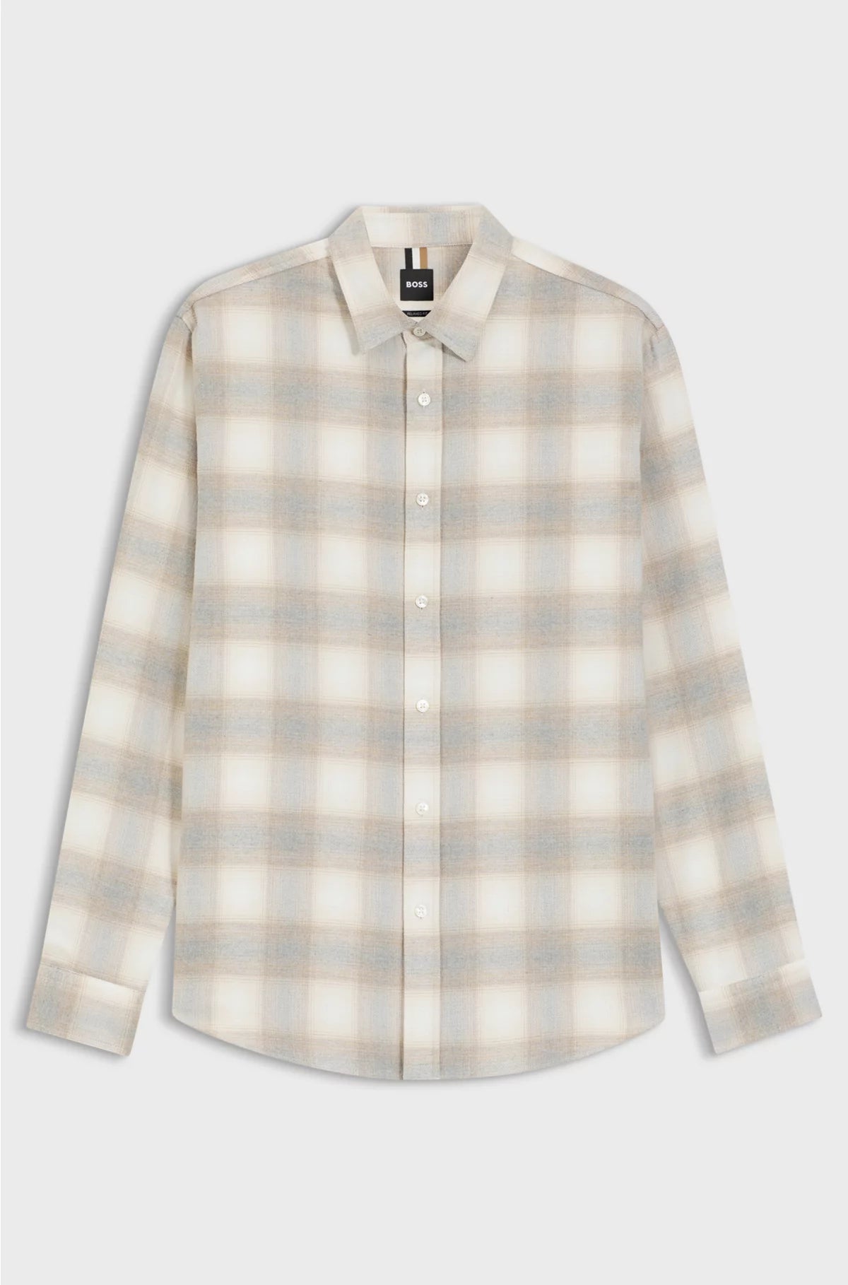 RELAXED-FIT SHIRT IN CHECKED COTTON FLANNEL