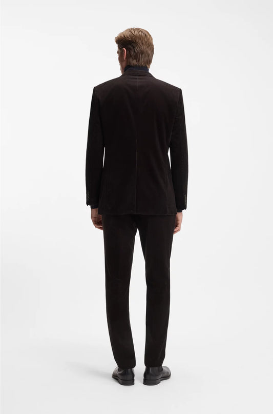 PLEAT-FRONT TROUSERS IN STRIPED COTTON