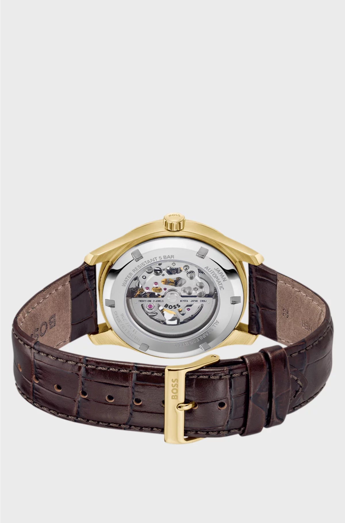 PRINCIPLE SKELETON GOLD-TONE AUTOMATIC WATCH WITH SKELETON DIAL