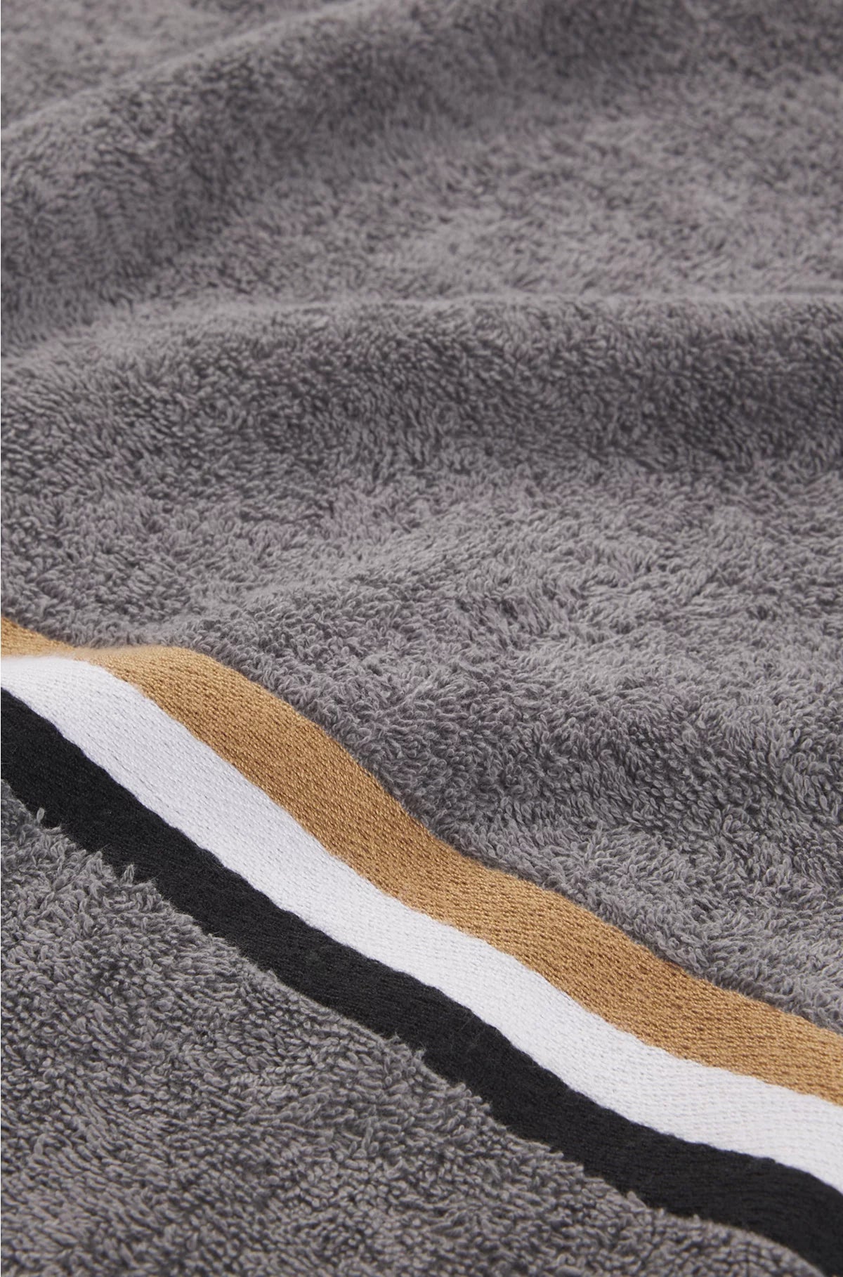 COTTON-TERRY BATH SHEET WITH SIGNATURE-STRIPE RIBBON