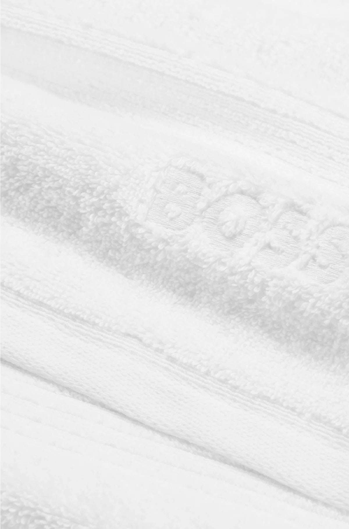 WHITE AEGEAN-COTTON BATH TOWEL WITH TONAL LOGO