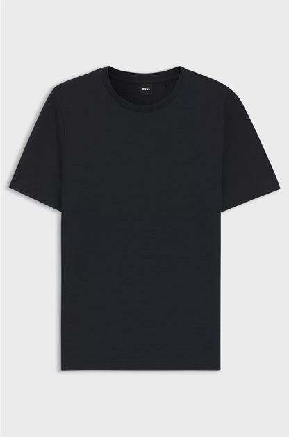 COTTON-BLEND T-SHIRT WITH BUBBLE-JACQUARD STRUCTURE