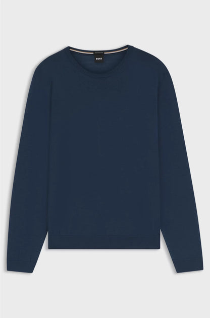 SLIM-FIT SWEATER IN MERINO WOOL WITH CREW NECKLINE