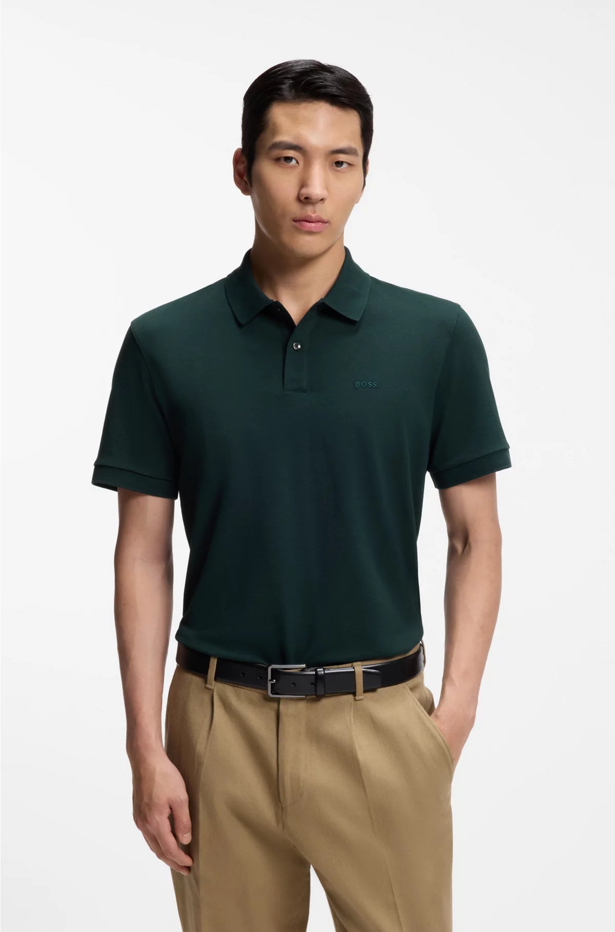 PALLAS POLO SHIRT IN COTTON PIQUE WITH LOGO DETAILS