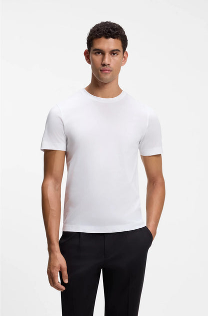 SLIM-FIT SHORT-SLEEVED T-SHIRT IN MERCERISED COTTON