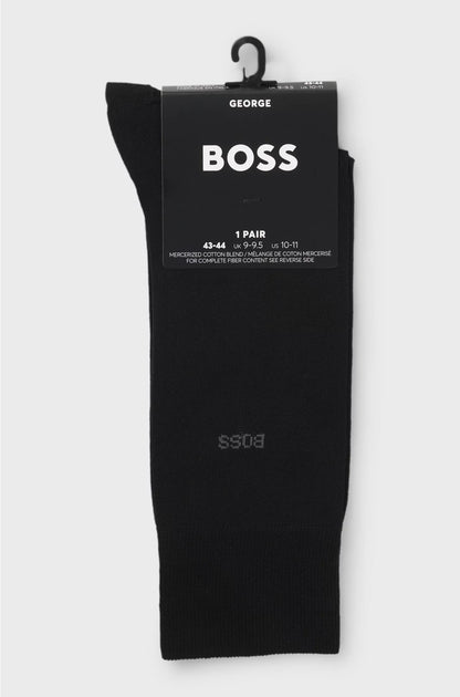 REGULAR-LENGTH LOGO SOCKS IN MERCERISED EGYPTIAN COTTON