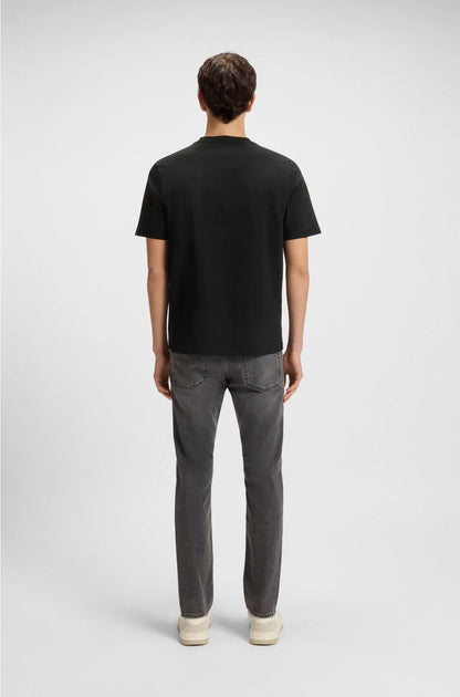STRETCH-COTTON T-SHIRT WITH LOGO PRINT