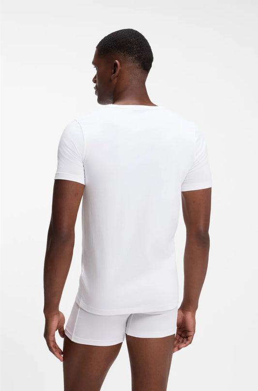 TWO-PACK OF STRETCH-COTTON UNDERWEAR T-SHIRTS WITH LOGO