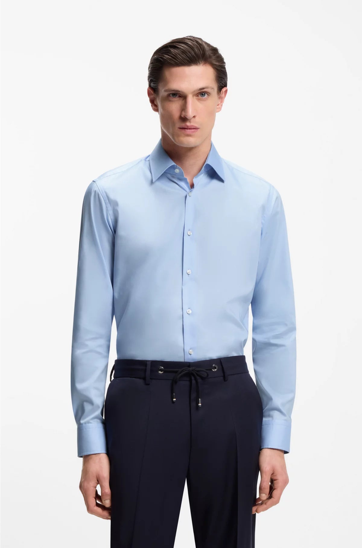 REGULAR-FIT SHIRT IN EASY-IRON COTTON POPLIN