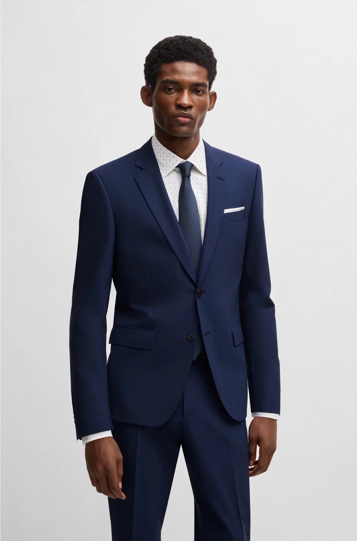 SLIM-FIT JACKET IN STRETCH VIRGIN WOOL