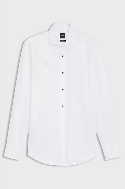 SLIM-FIT DRESS SHIRT IN EASY-IRON STRETCH-COTTON POPLIN