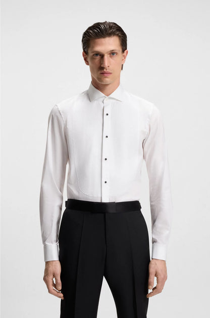 SLIM-FIT DRESS SHIRT IN EASY-IRON STRETCH-COTTON POPLIN