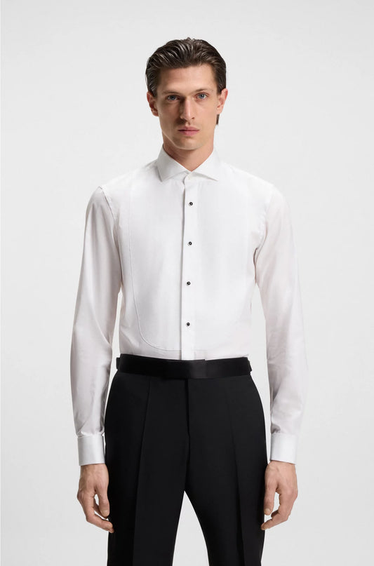 SLIM-FIT DRESS SHIRT IN EASY-IRON STRETCH-COTTON POPLIN