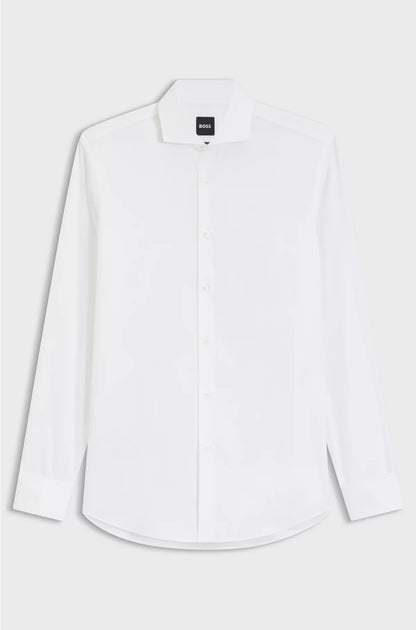 SLIM-FIT SHIRT IN STRETCH-COTTON TWILL