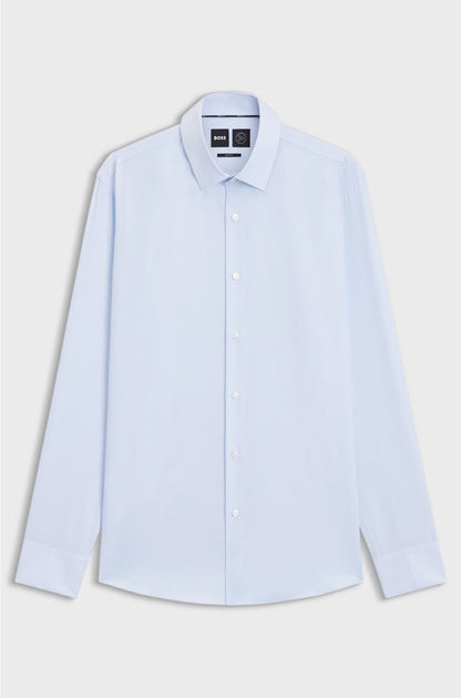 SLIM-FIT SHIRT IN HIGH-PERFORMANCE STRUCTURED COTTON