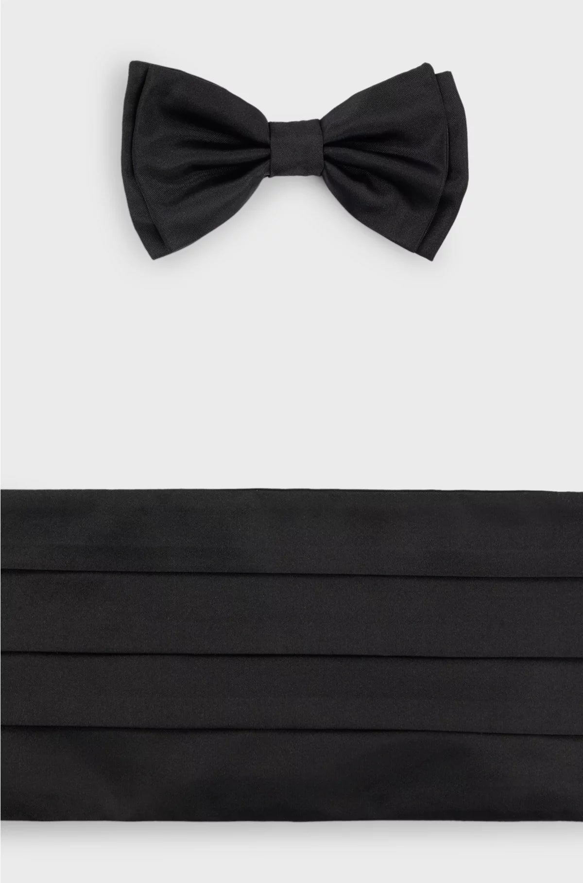 SILK BOW TIE AND CUMMERBUND GIFT SET
