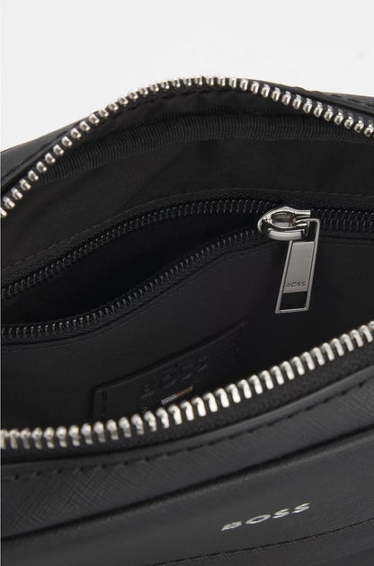 REPORTER BAG WITH SIGNATURE STRIPE AND LOGO DETAIL