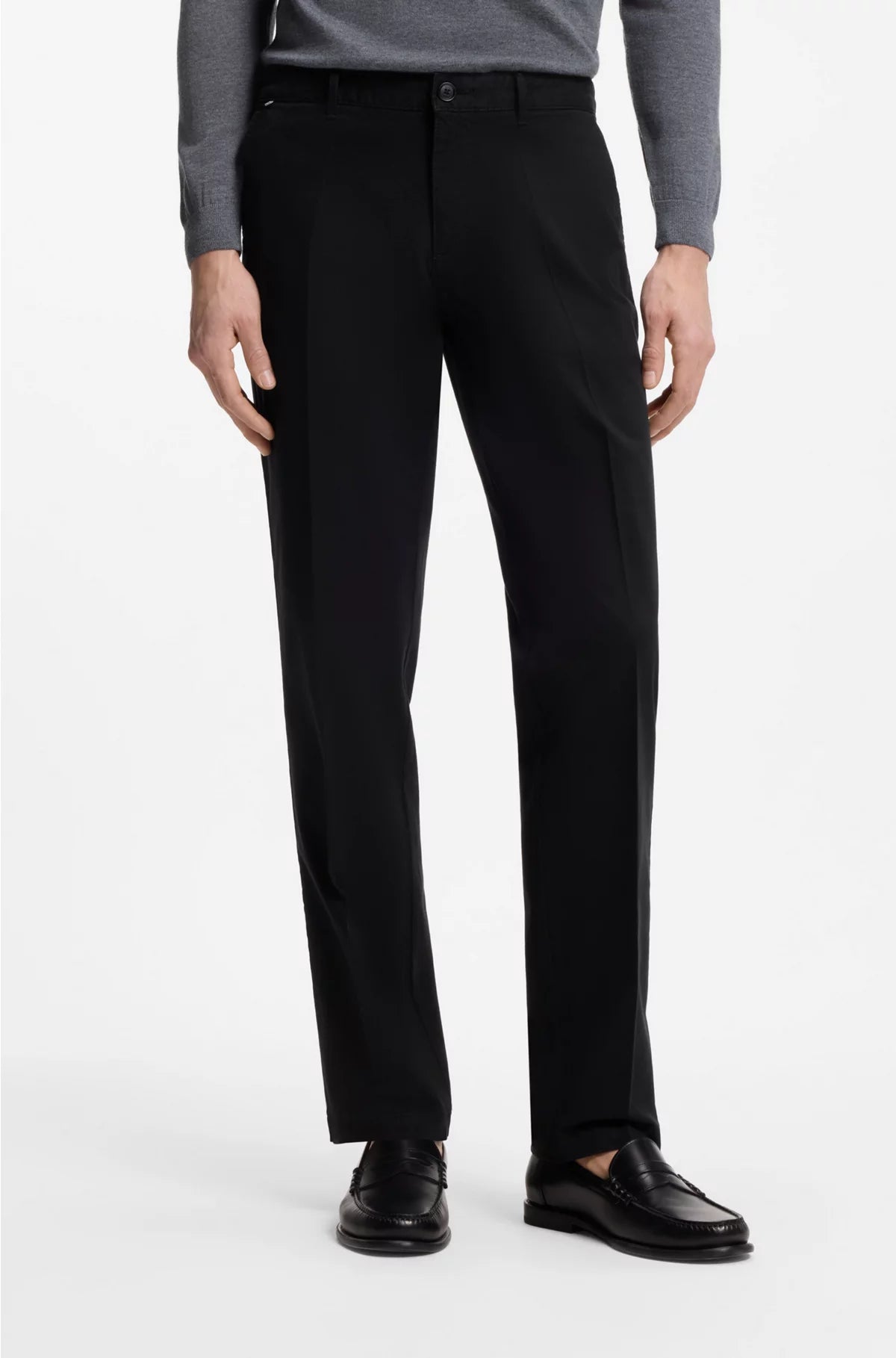 REGULAR-FIT CHINOS IN STRETCH-COTTON GABARDINE