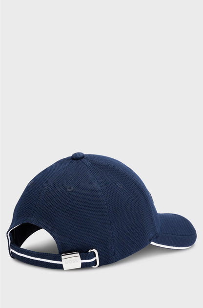 LOGO-EMBROIDERED CAP IN WOVEN PIQUE