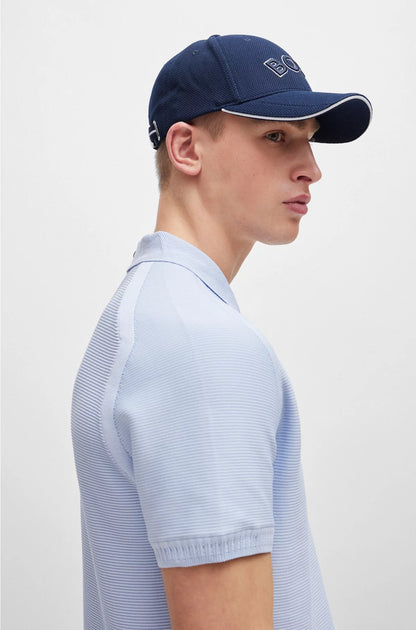 LOGO-EMBROIDERED CAP IN WOVEN PIQUE