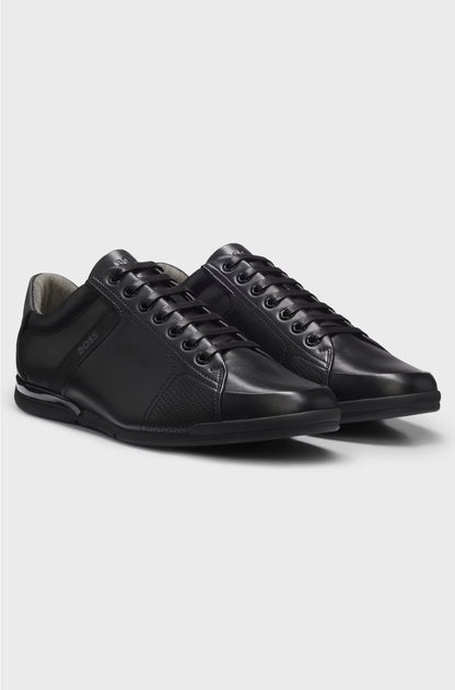 LEATHER TRAINERS WITH ODOUR-CONTROL LINING