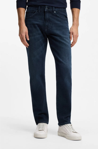 MAINE REGULAR-FIT JEANS IN DARK-BLUE COMFORT-STRETCH DENIM