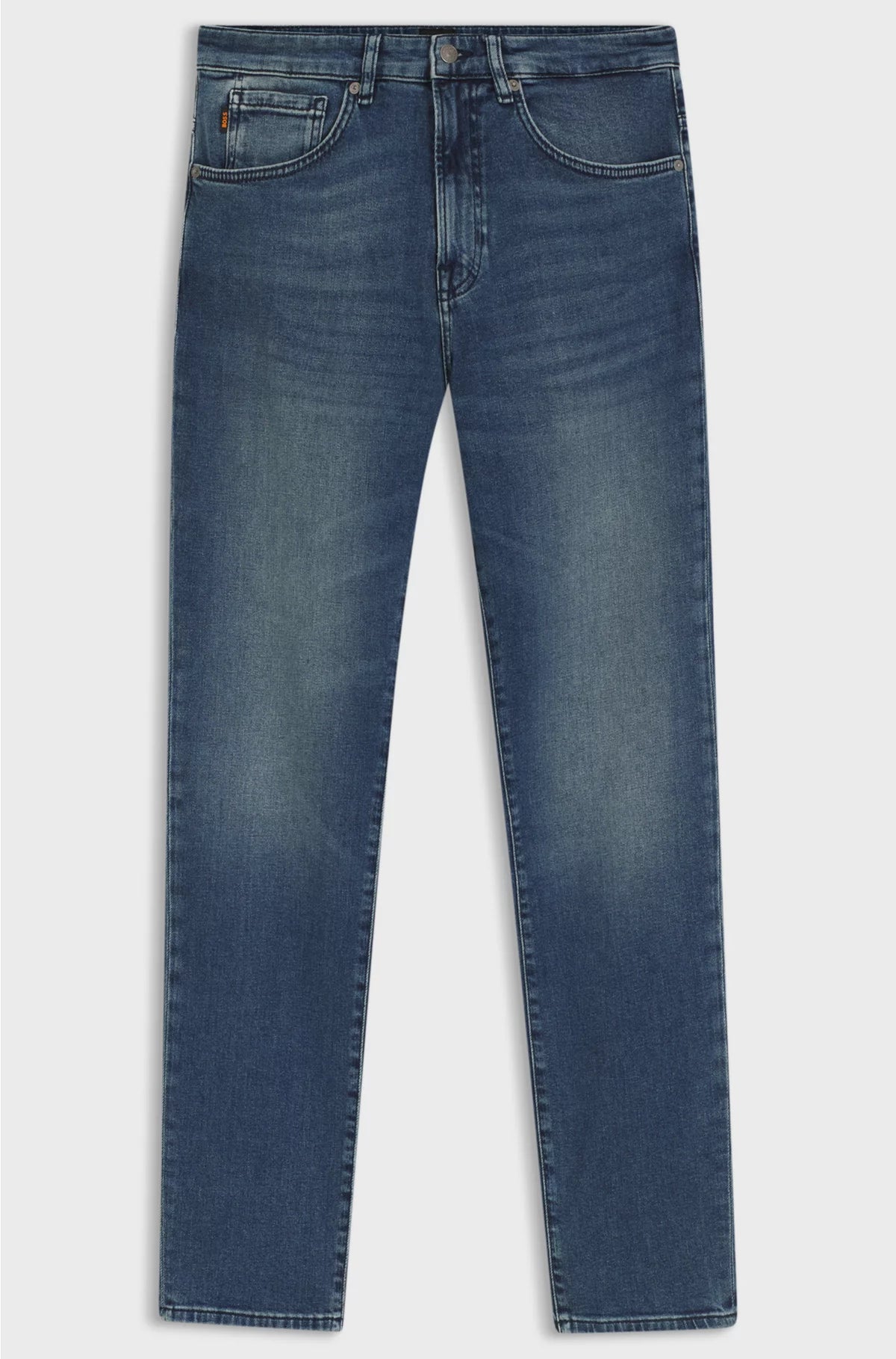 MAINE REGULAR-FIT JEANS IN MID-BLUE COMFORT-STRETCH DENIM