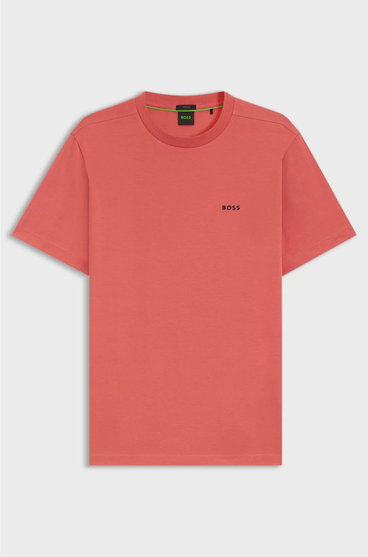 STRETCH-COTTON T-SHIRT WITH CONTRAST LOGO