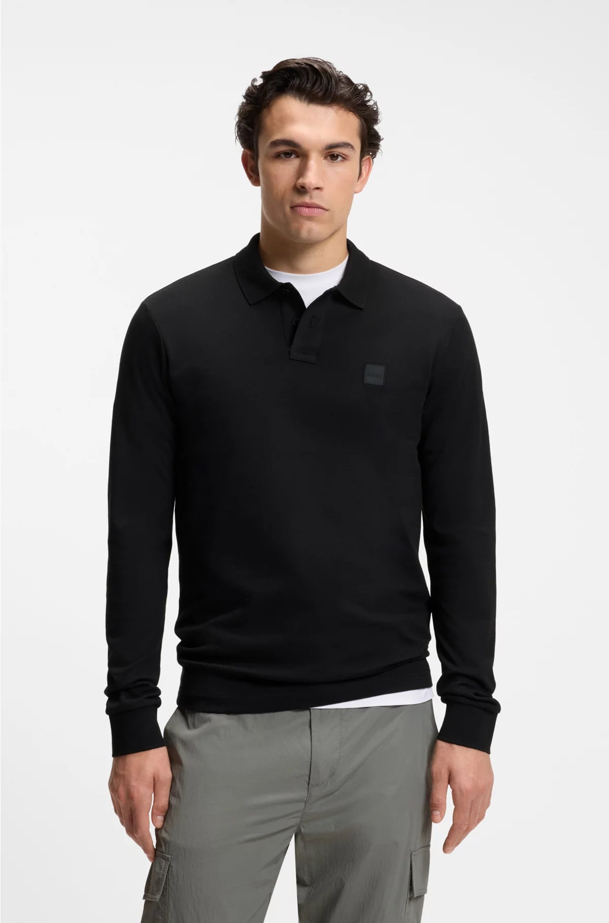 SLIM-FIT POLO SHIRT IN STRETCH-COTTON PIQUE
