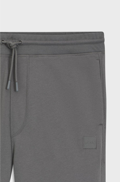 COTTON-TERRY TRACKSUIT BOTTOMS WITH LOGO PATCH