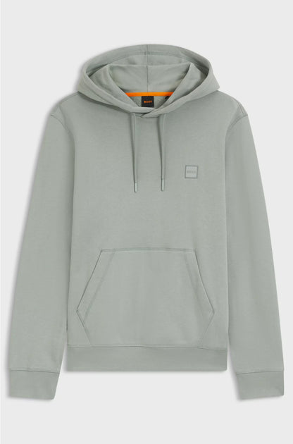 COTTON-TERRY HOODIE WITH LOGO PATCH