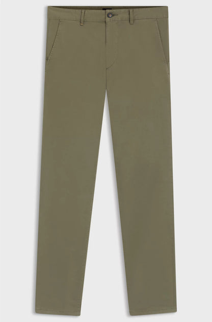 SLIM-FIT TROUSERS IN STRETCH-COTTON SATIN