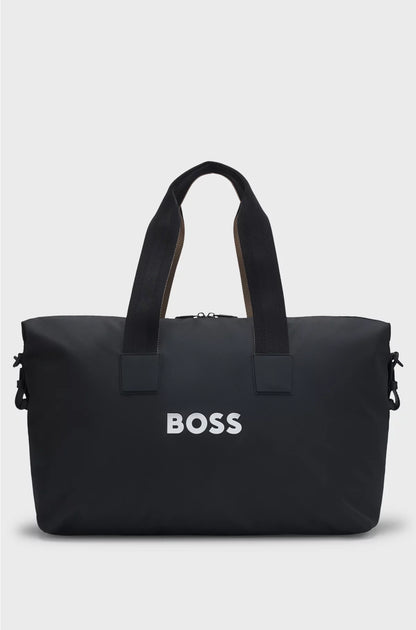 CONTRAST-LOGO HOLDALL WITH DETACHABLE STRAP