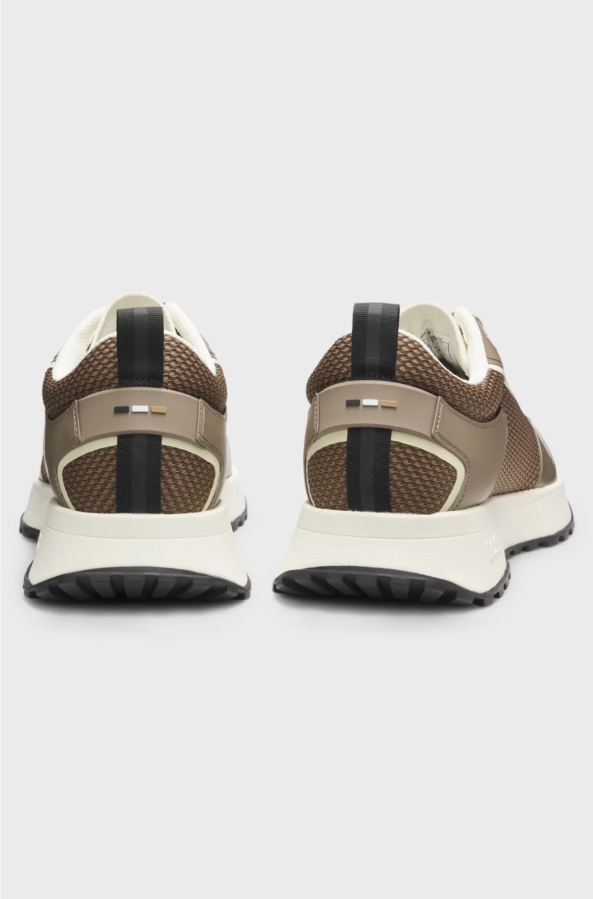 MIXED-MATERIAL TRAINERS WITH MESH DETAILS AND BRANDING