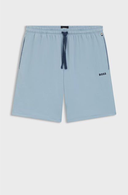 STRETCH-COTTON SHORTS WITH EMBROIDERED LOGO