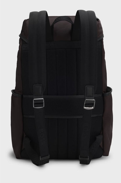 TWILL BACKPACK WITH DOUBLE B MONOGRAM