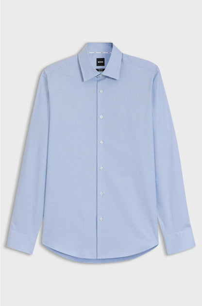 REGULAR-FIT SHIRT IN EASY-IRON PEPITA STRETCH COTTON