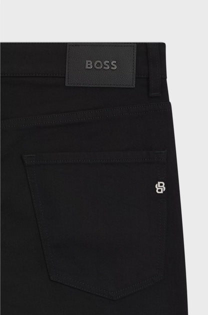 DELAWARE SLIM-FIT JEANS IN ITALIAN BLACK STRETCH DENIM