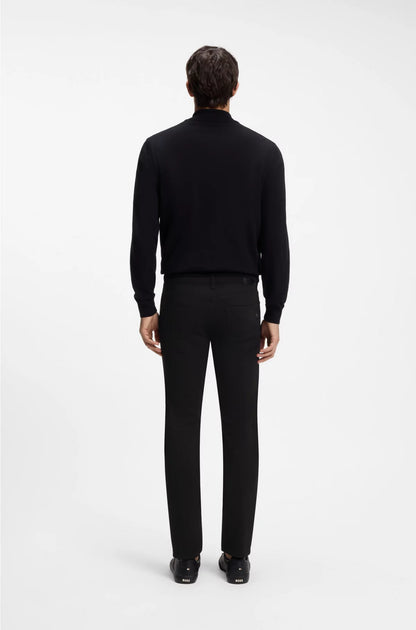 DELAWARE SLIM-FIT JEANS IN ITALIAN BLACK STRETCH DENIM