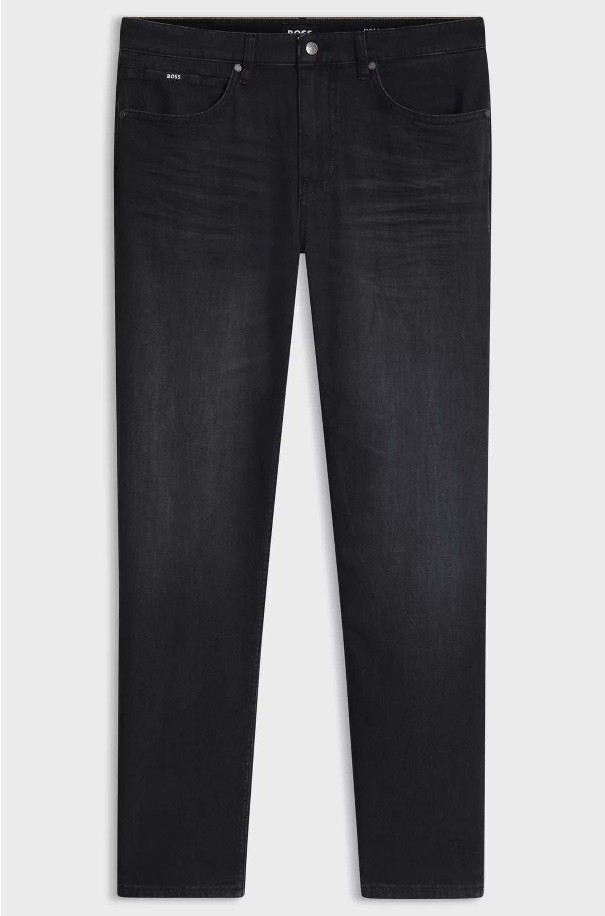 MAINE REGULAR-FIT JEANS IN SUPER-SOFT BLACK ITALIAN DENIM