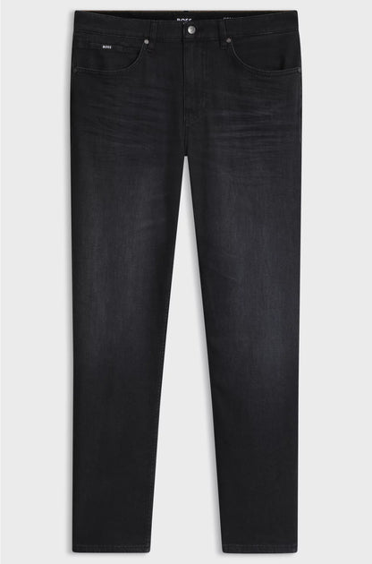 MAINE REGULAR-FIT JEANS IN SUPER-SOFT BLACK ITALIAN DENIM